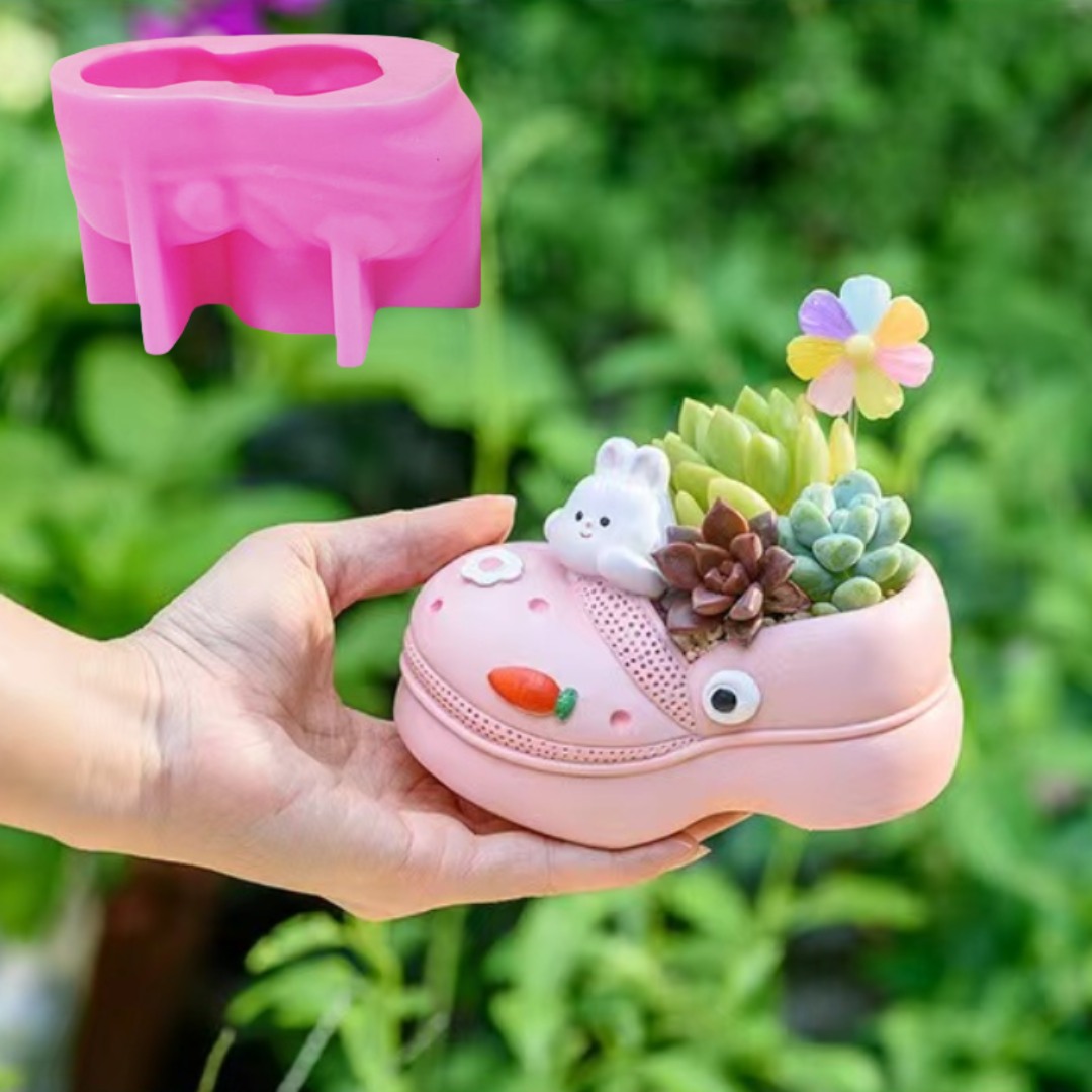 Succulent Set - 3D Animal Slippers Succulent Plant Flower