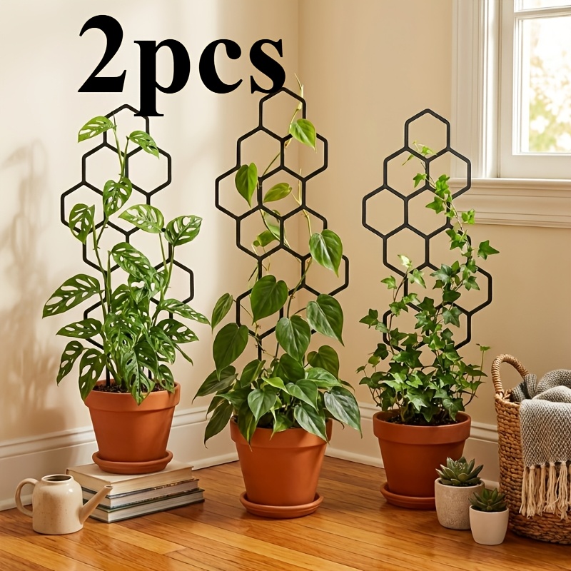 Terracotta Pot - 2Pcs Honeycomb Plant Climbing Trellis Potted