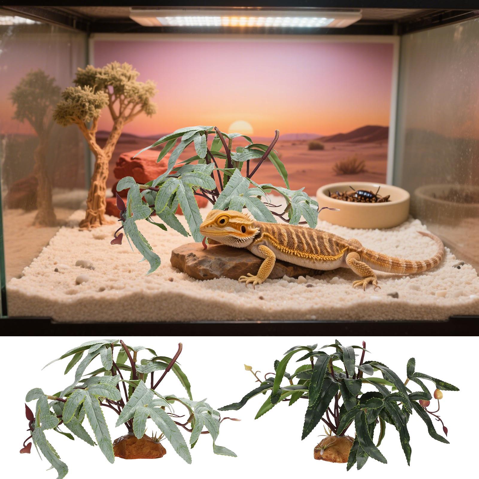Fake Reptile Plants Snake Tank - Snake Plant ulasan dan harga