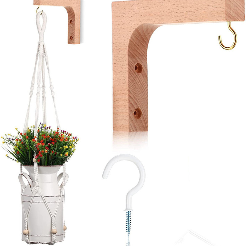 Nordic Natural Wood Wall Plant - Terracotta Pot ulasan dan harga