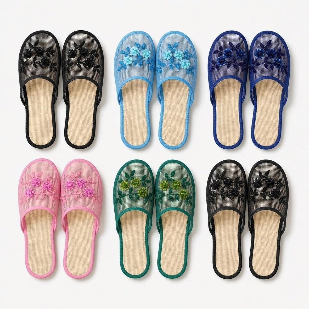 Casual Flower Embroidery Mesh  - Indoor Plants ulasan dan harga