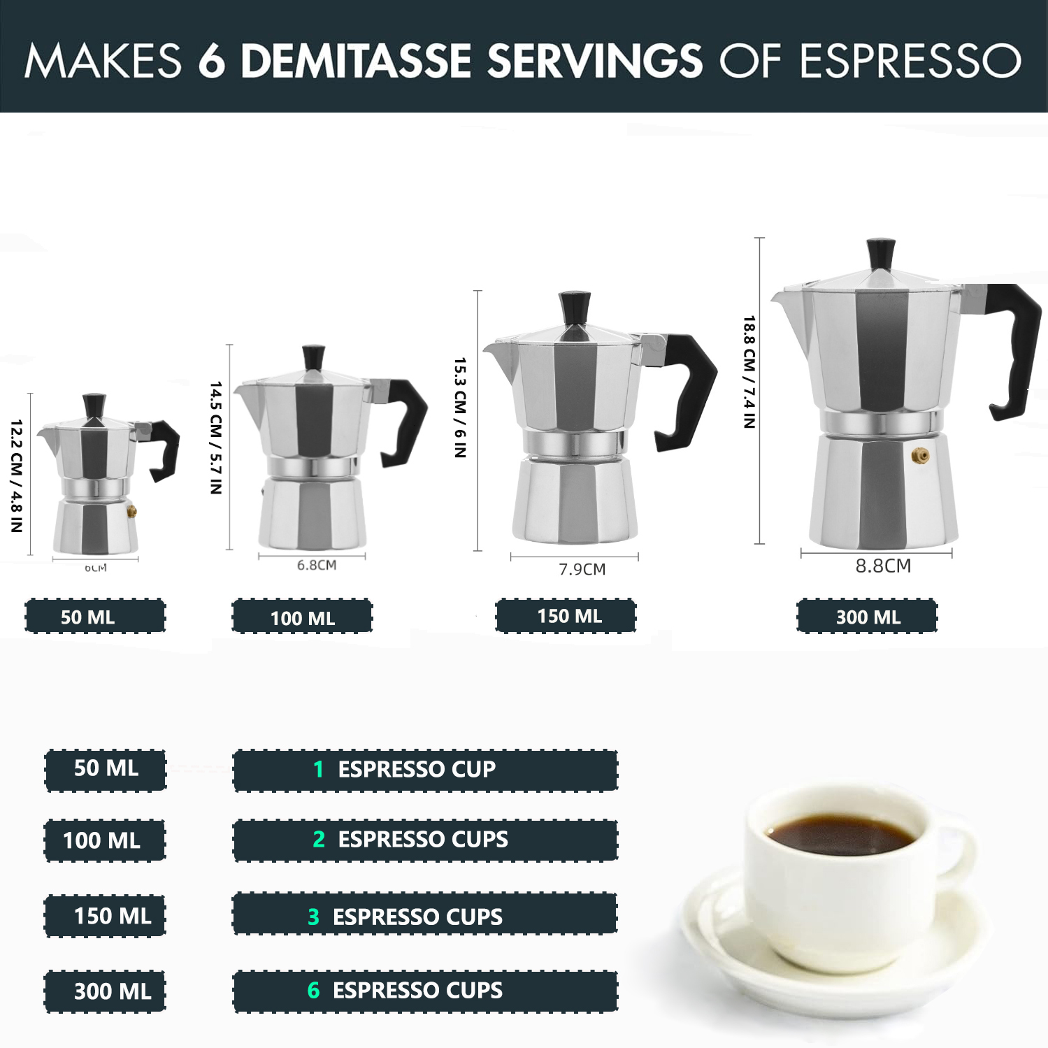 Classic Aluminum Moka Pot 50-3 - Pothos ulasan dan harga