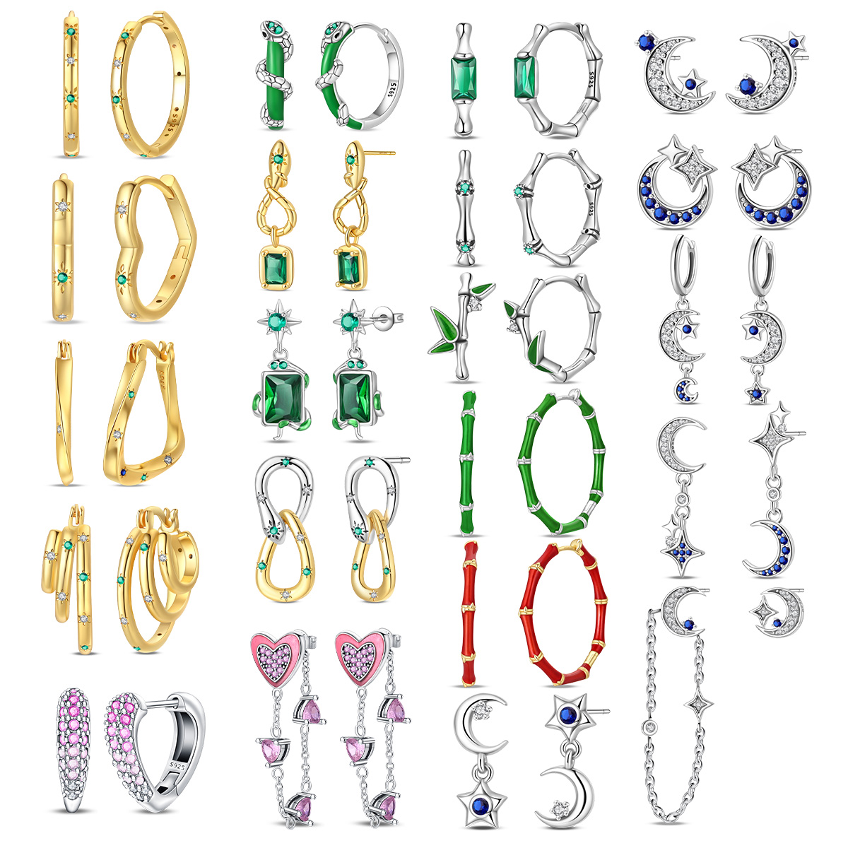 925 Sterling Silver Bamboo sta - Snake Plant ulasan dan harga