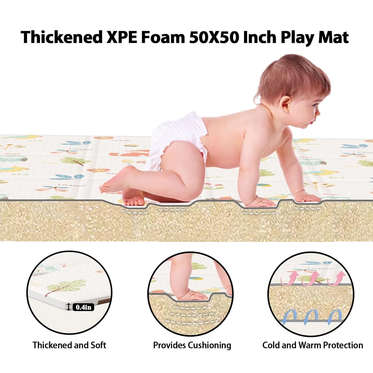 Baby Play Mat Double Sided Fol - Repotting Mat ulasan dan harga